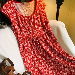 Boden red & white summer dress